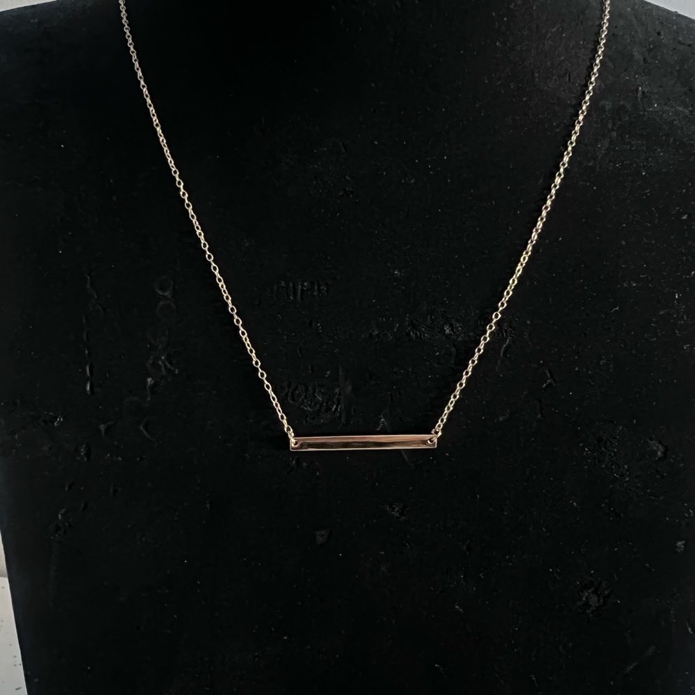 NWT Gold Bar ID Necklace